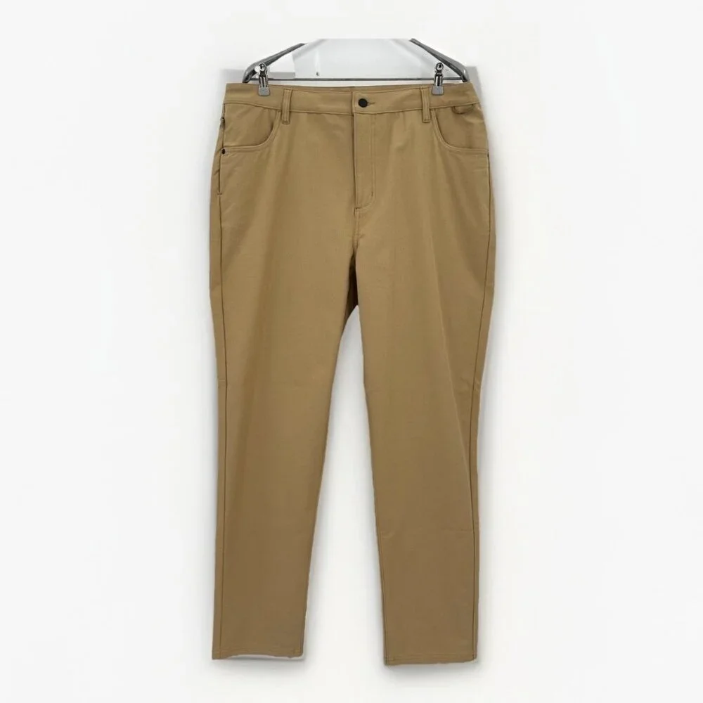 Backcountry Knit Canvas Basis Everyday Pant in Starfish Khaki BCCZ2RM sz 38 Mens